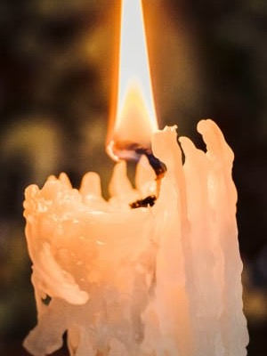 Memorial candle — honouring a life remembered